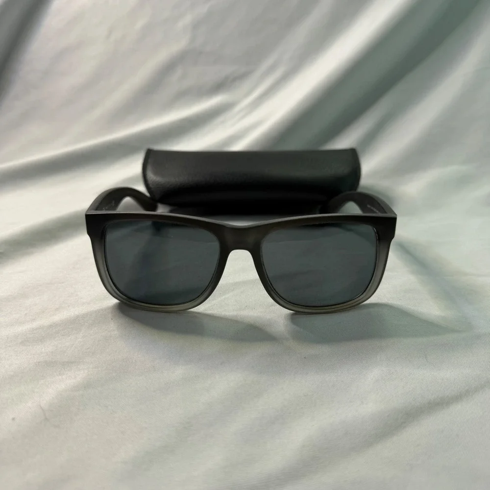 Ray-Ban Justin RB4165 Grey Gradient Matte Sunglasses 54mm Prescription Lenses
